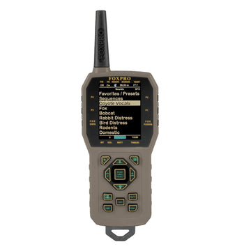 FOXPRO X24 auxiliary jack supports decoys for more realistic setups.