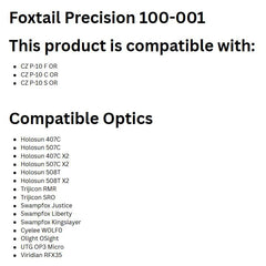 Foxtail Precision red dot adapter for Holosun 509T fit enables quick sight mounting