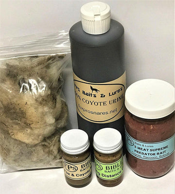 FPS Coyote Lure & Bait Kit 1 contents for field setup.