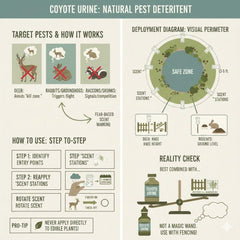 FPS Coyote Urine scent-dispense setup for yard protection