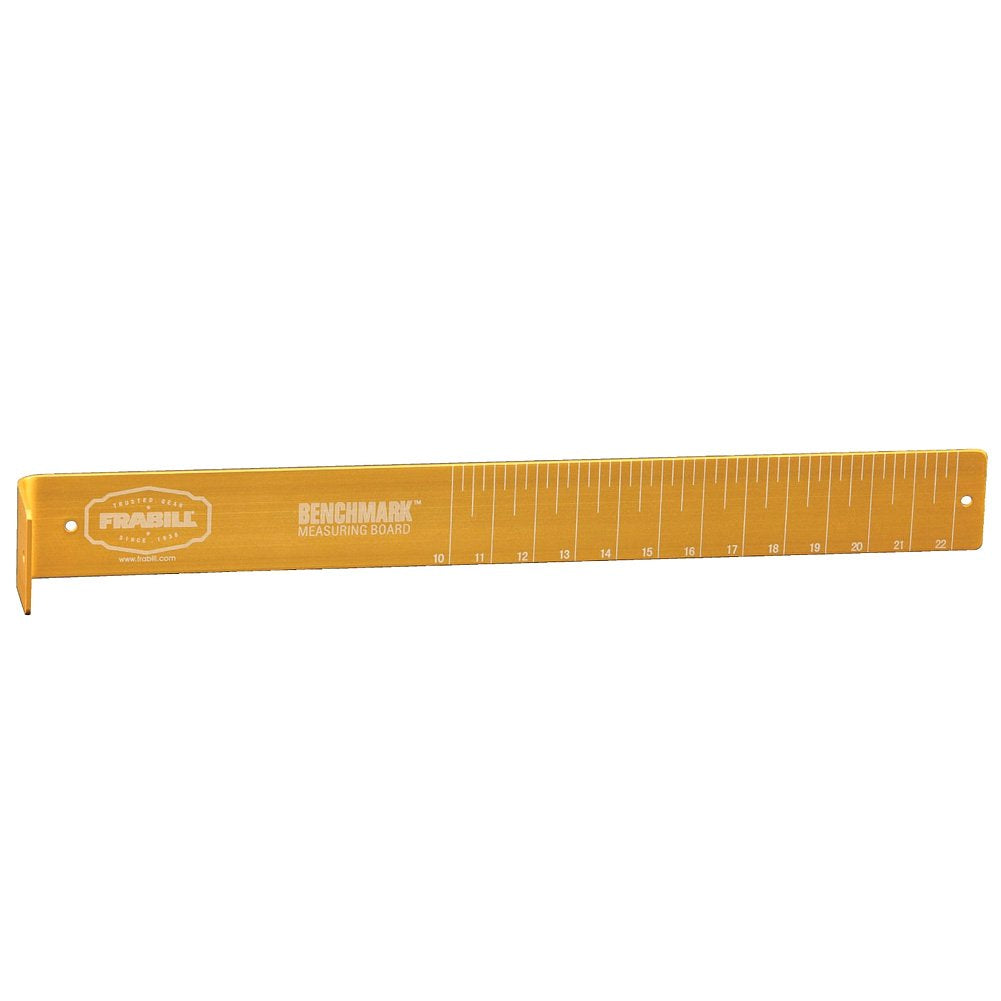 Frabill 1551 Benchmark measuring board with a 22-inch scale for quick readings.