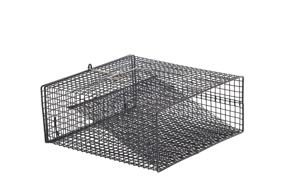 FRABILL flat-bottom crawfish trap with low-profile design for easy placement and baiting