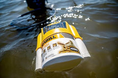 Frabill Flow Troll in use demonstrates towing behind boat while keeping bait calm