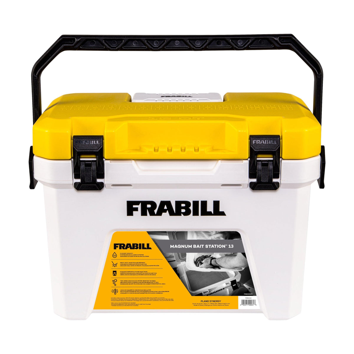 Frabill Magnum bait station with lid aerator keeps bait fresh and active