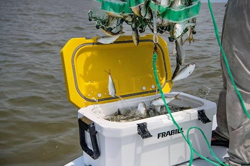 Frabill Magnum Bait Station 30 injection-molded body for durability on deck.