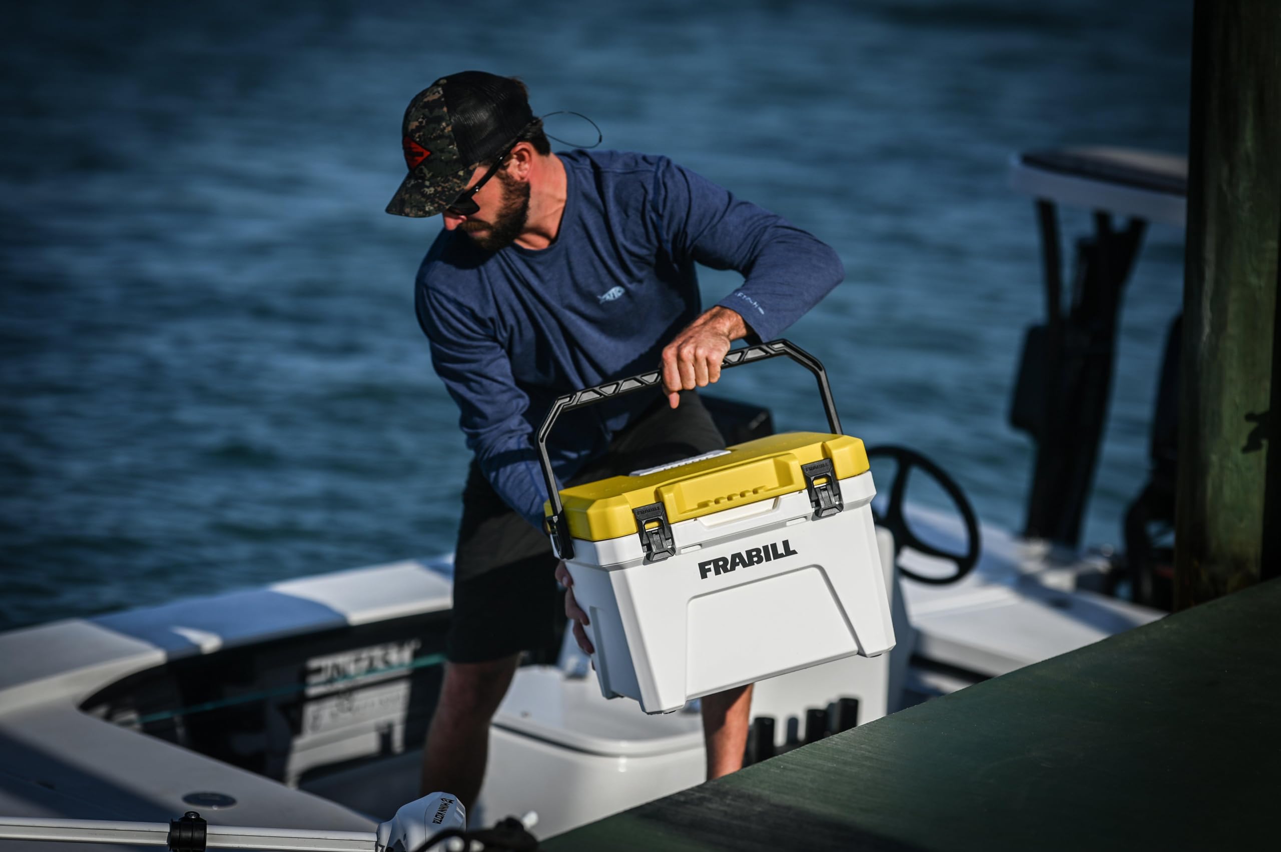 Frabill Magnum converts to an ice chest mode when not fishing