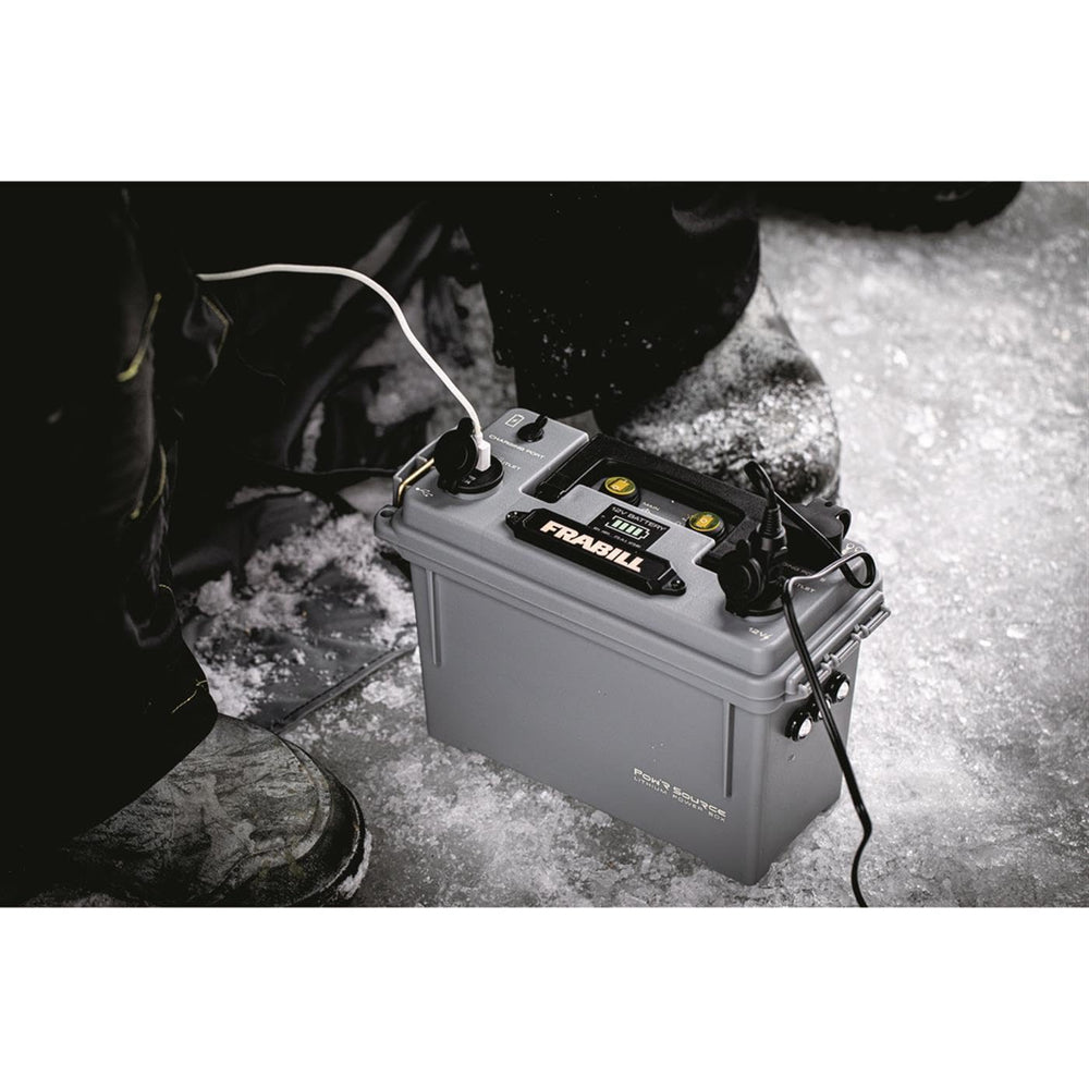 Frabill Pow'R Source Box with dual USB ports charging devices