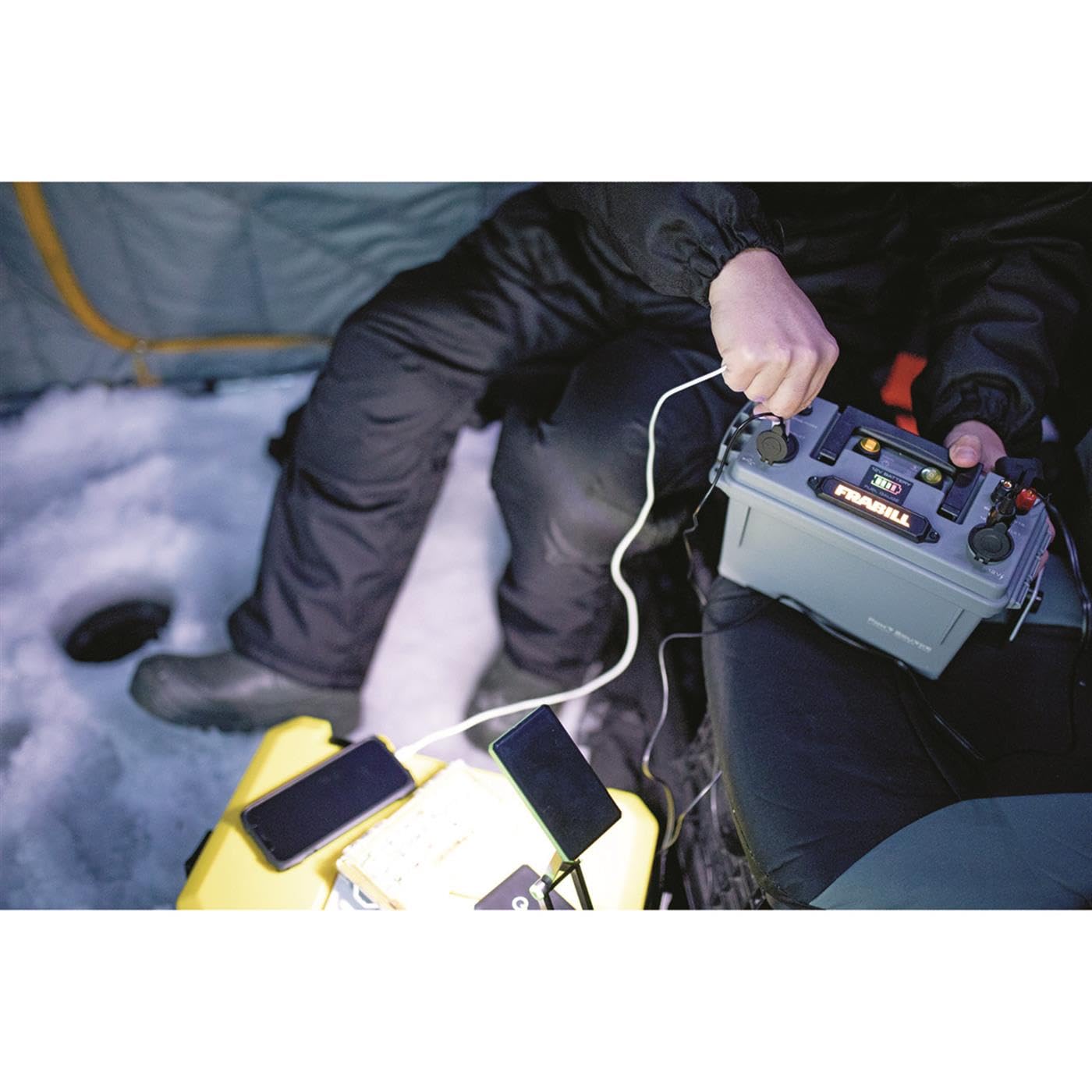 Frabill Pow'R Source Box compact, lightweight design for travel