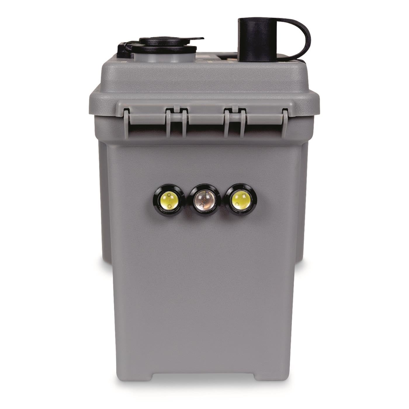 Frabill Pow'R Source Box water-resistant design for camping