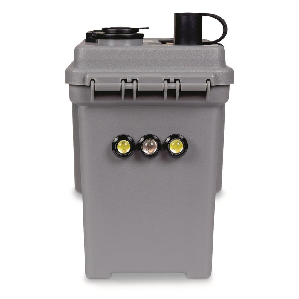 Frabill Pow'R Source Box water-resistant design for camping