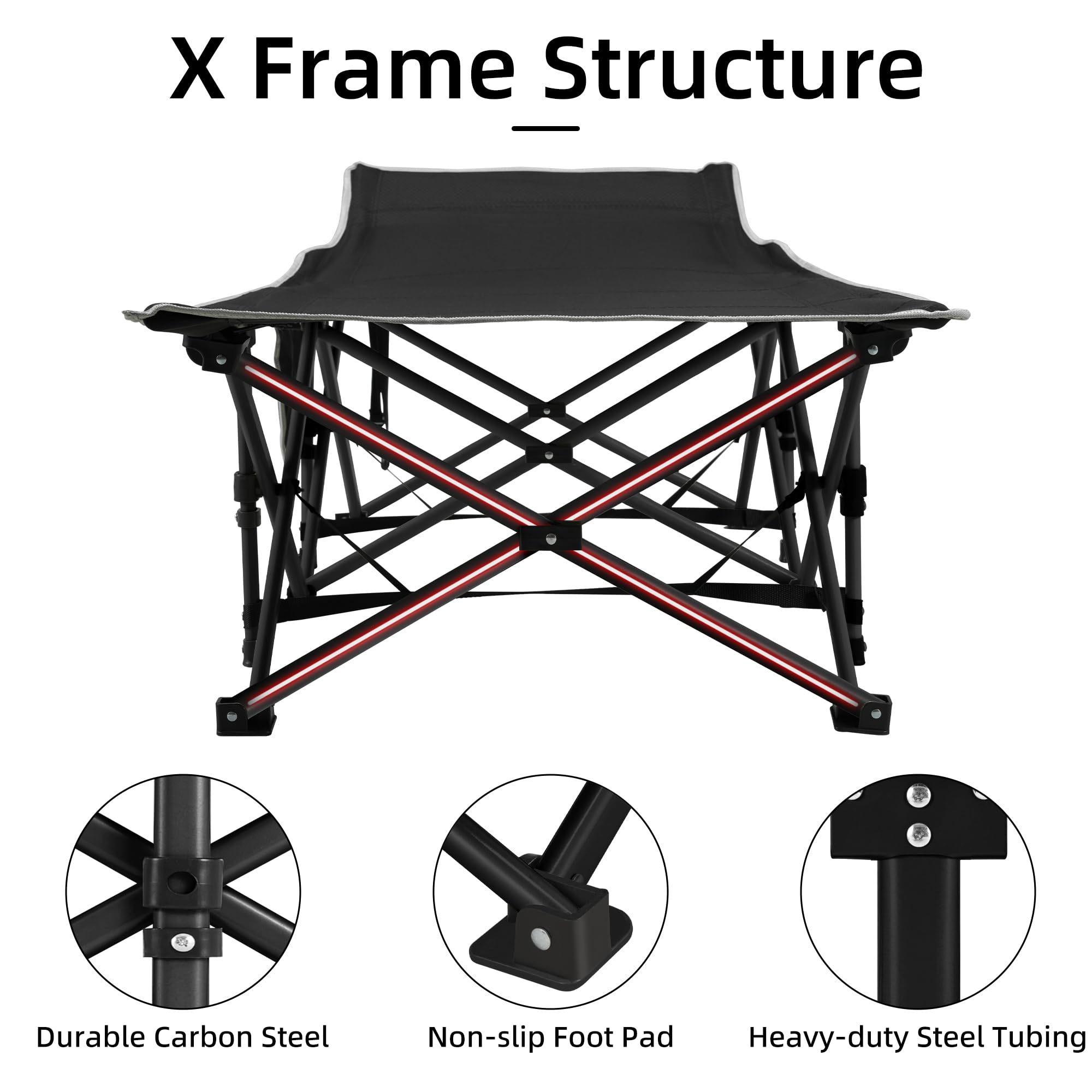 Fragess 600 lbs capacity cot offers solid support for adults