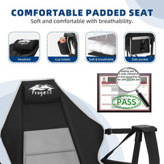 Fragess portable camping chair ready for travel and storage
