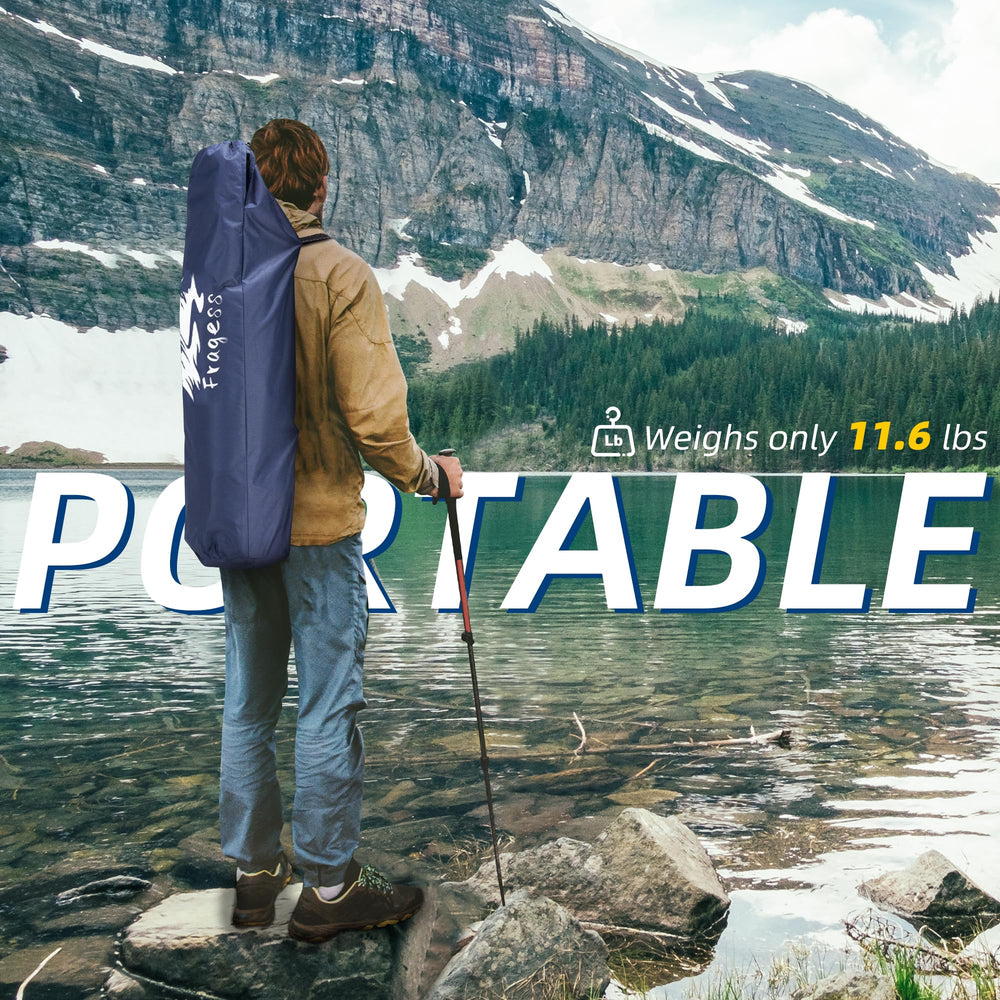 Fragess hammock camping chair 330lbs-capacity conveys strong support outdoors.