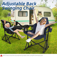 Fragess hammock camping chair side-pocket-cup-holder shows convenient storage within reach.