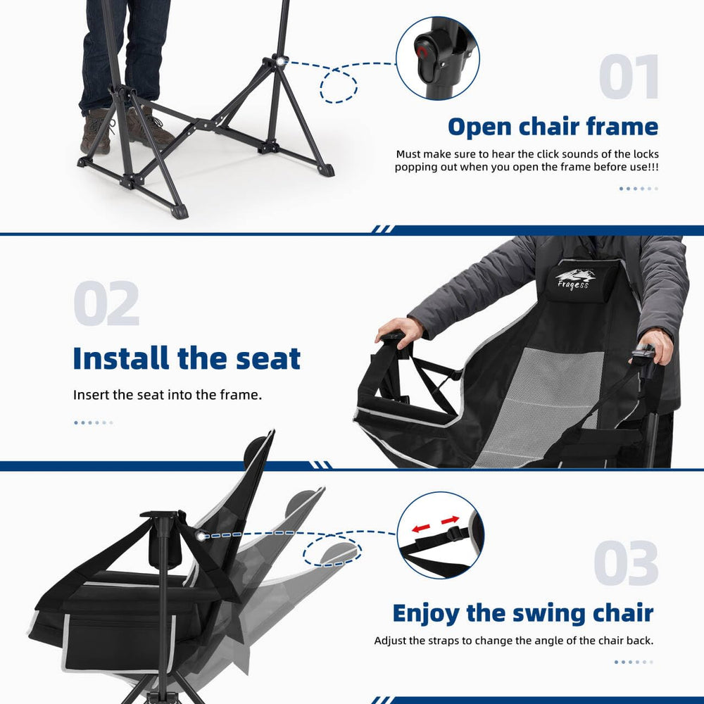 Fragess hammock chair side pocket and cup holder for essentials
