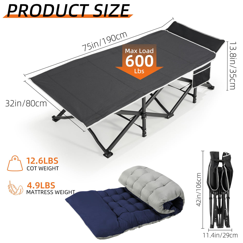 Fragess cot frame shows sturdy 25mm tubes for rugged support