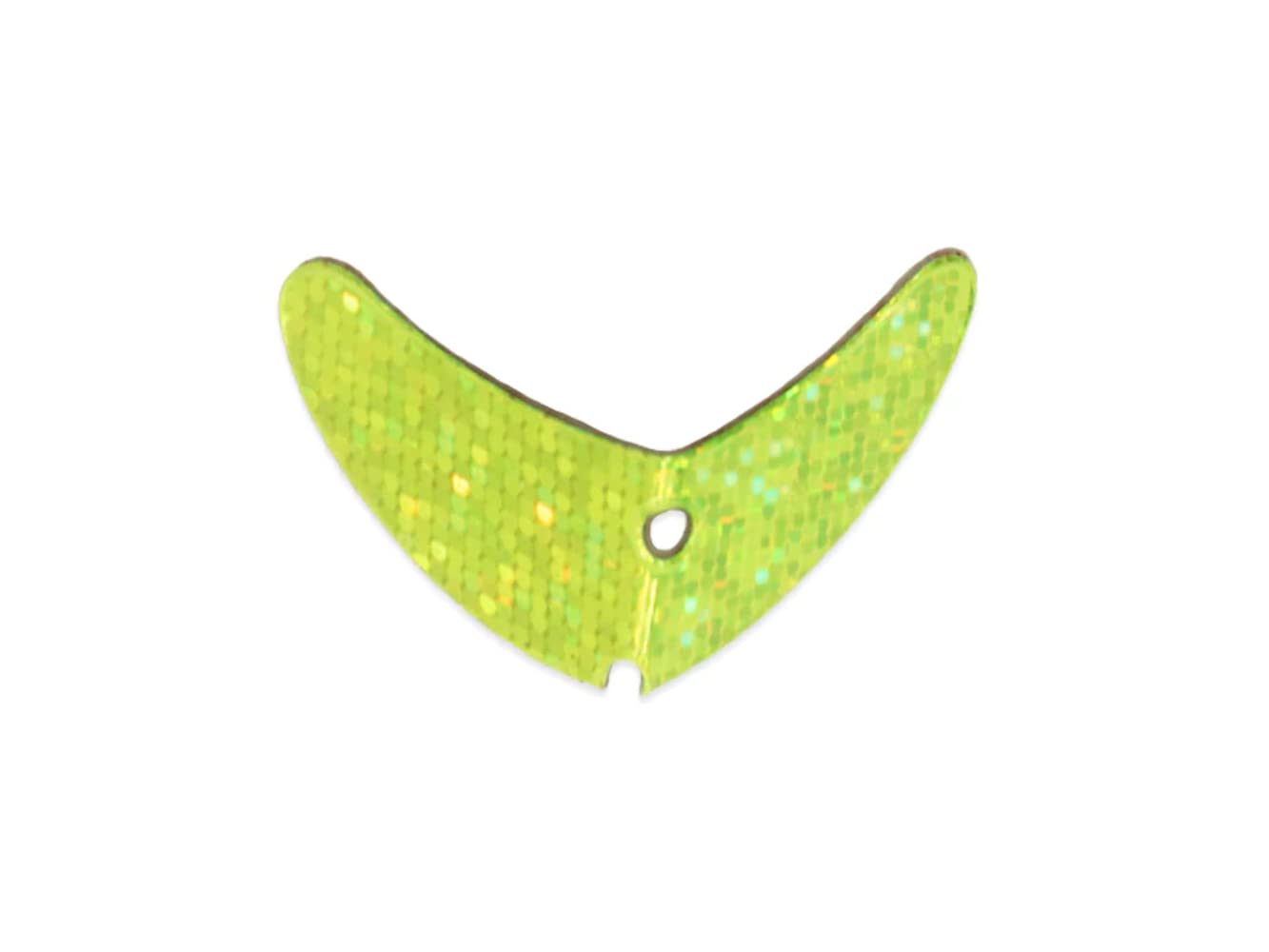 Franklin Sports Mack's Lure Smile Blade 5-Pack silver sparkle finish close-up