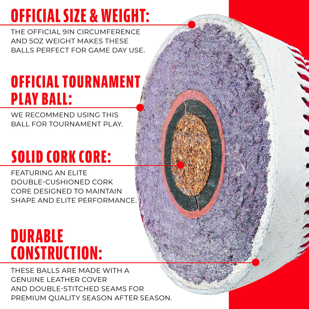Franklin Sports official game baseball approved for league play.