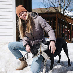 Free Country long mocha puffer jacket with detachable faux fur hood for versatile styling
