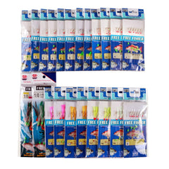 Overview of Free Fisher 22-pack Bait Rigs Set with all components