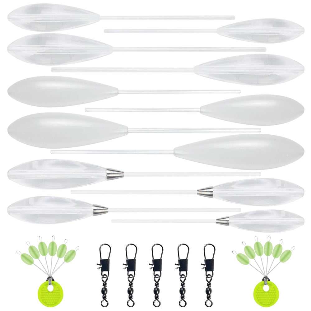 Free Fisher 29Pcs Clear Casting Bobbers Kit – assortment of sinking and floating floats
