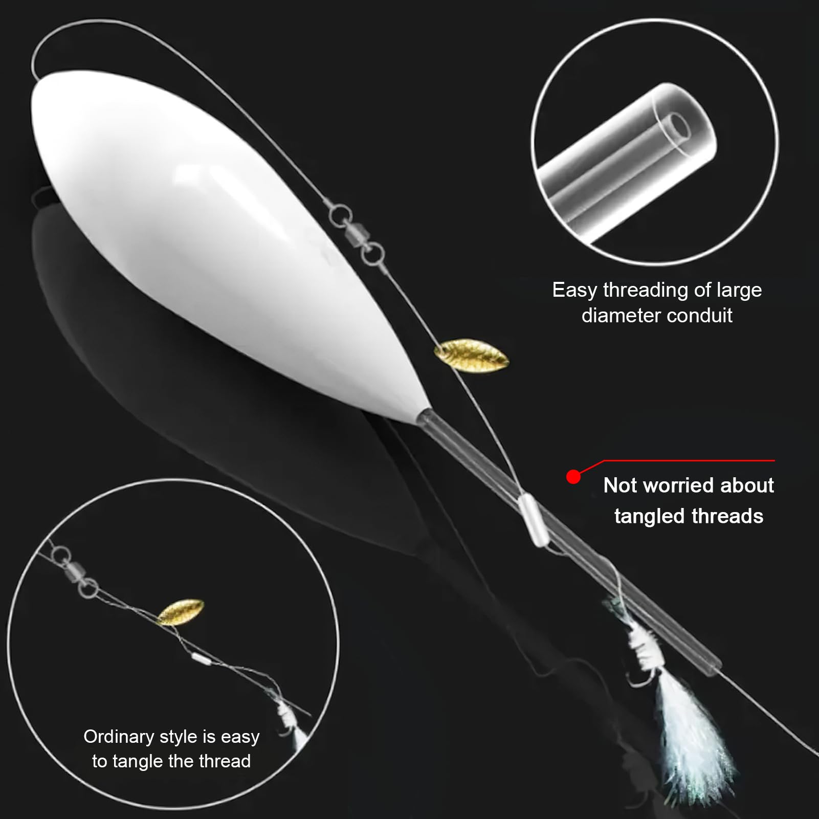Durable acrylic fishing floats suitable for fresh and saltwater