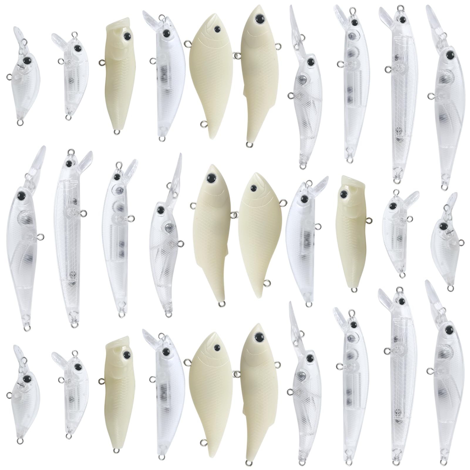 Unpainted FREE FISHER lure blanks kit 30 pieces