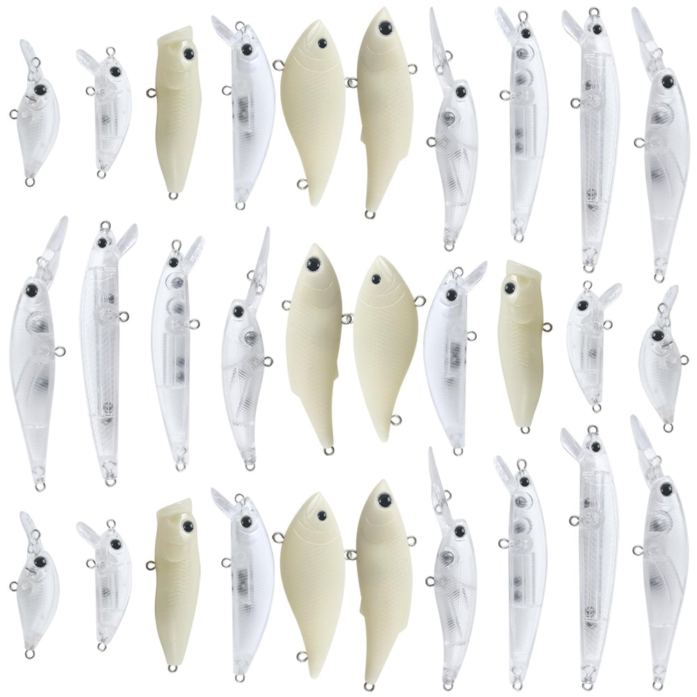 Unpainted FREE FISHER lure blanks kit 30 pieces