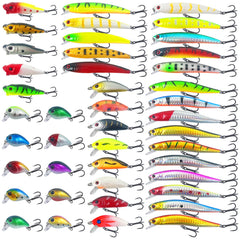 Free Fisher 43Pcs Lures Kit Minnows assortment