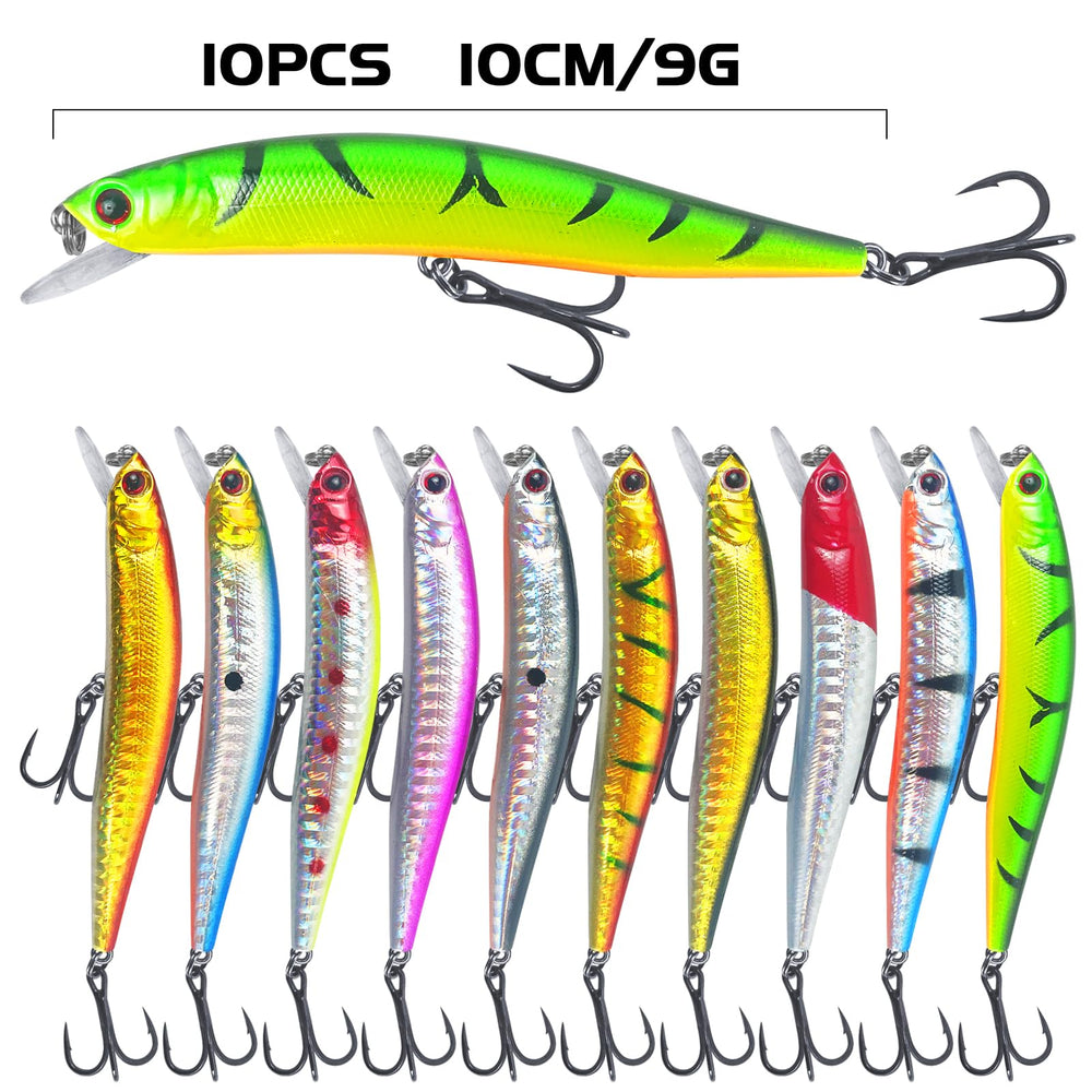 Free Fisher 43pcs crankbaits provide varied sizes and colors for versatile water targeting