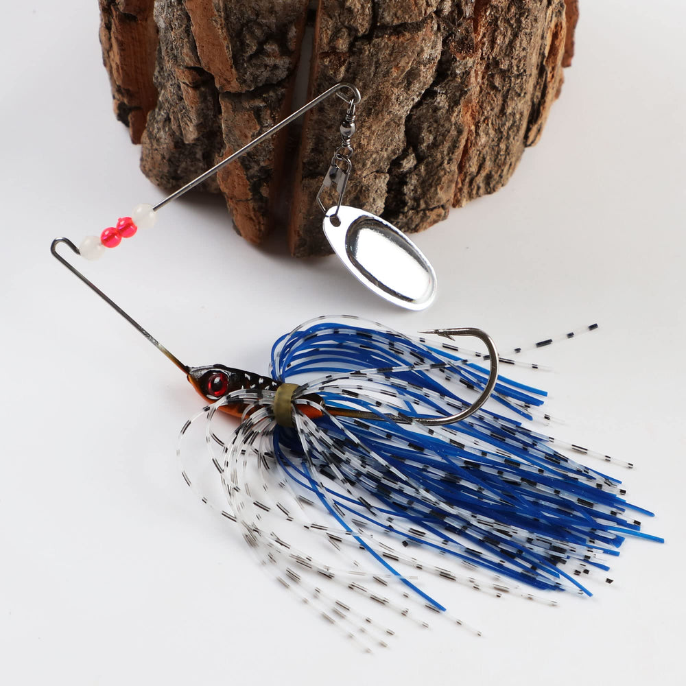 Six-piece spinnerbait package in varied colors