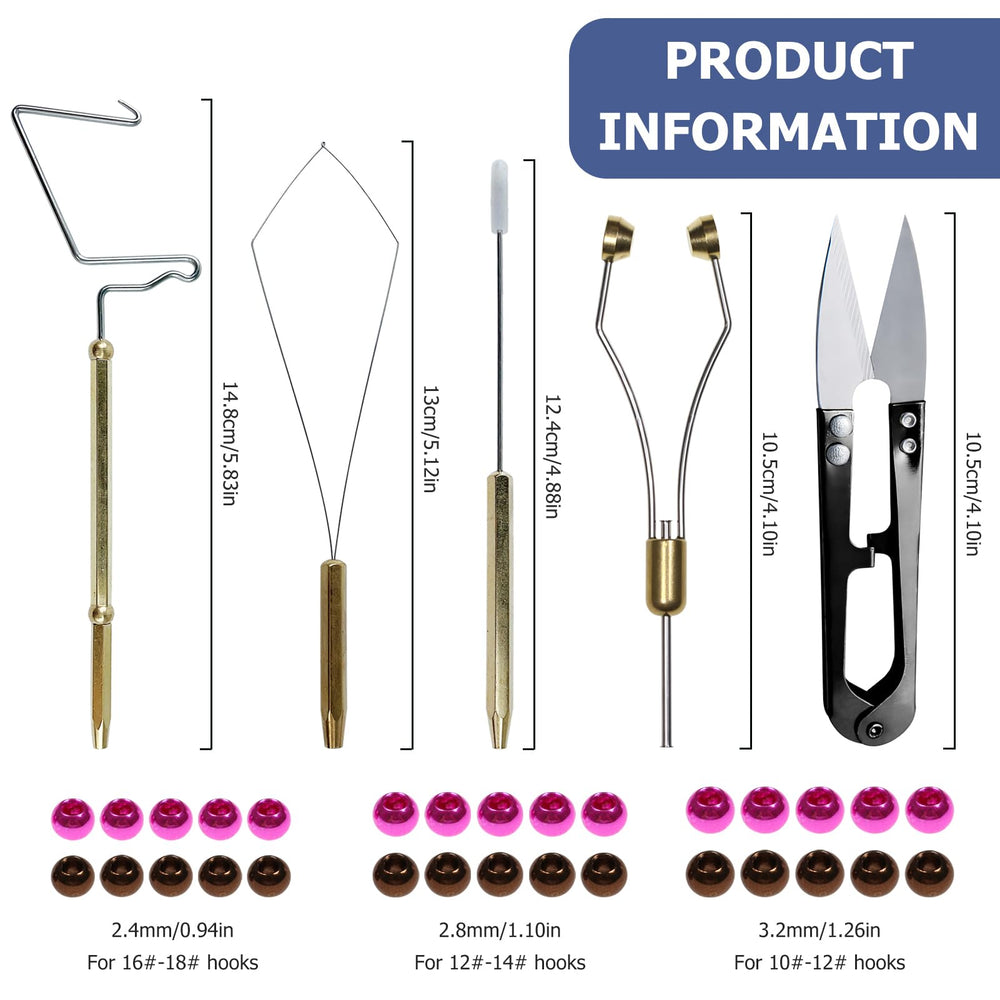 FREE FISHER fly tying kit box shows high-precision tools for precise flies