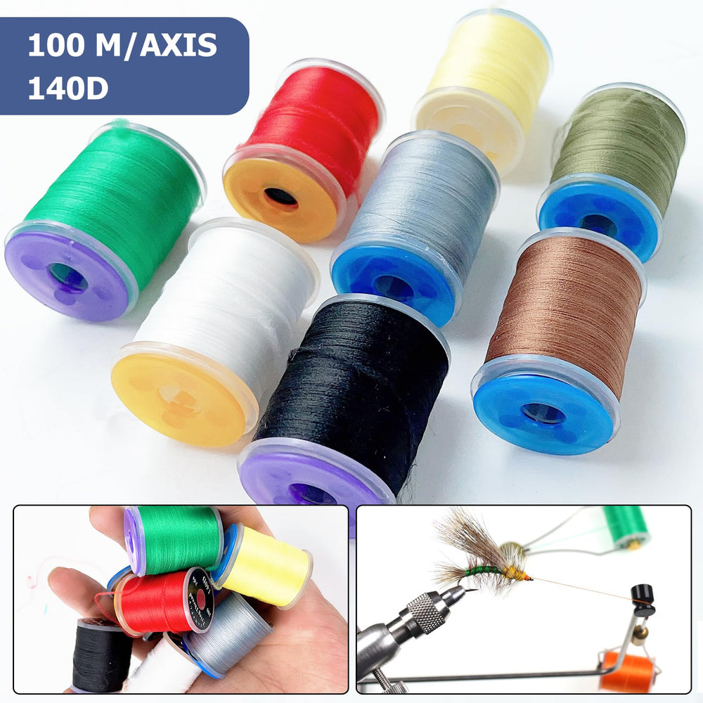 FREE FISHER fly tying thread 8pcs close-up for strong, neat wraps