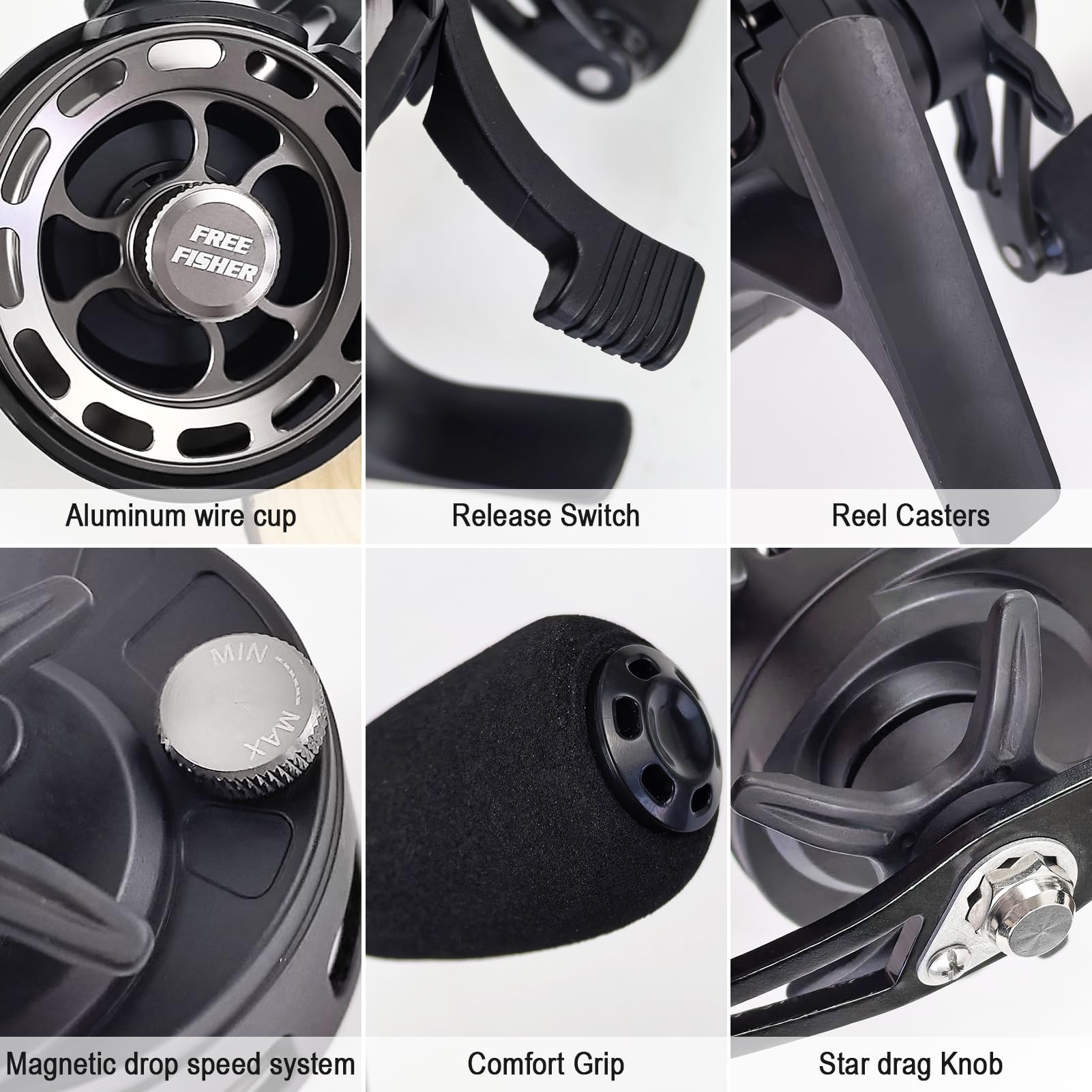 FREE FISHER oxide-drive-gear emphasizes durable, corrosion-resistant gears.