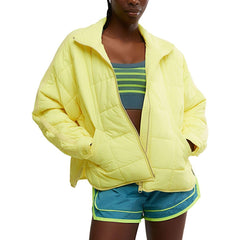 Free People Pippa packable puffer jac front view highlights lightweight warmth for daily commutes.