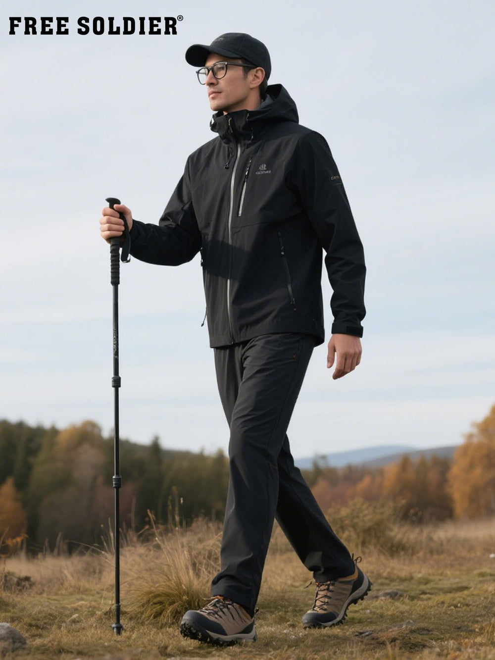 Free Soldier all-purpose pants suited for hiking, running, and camping in cold weather.