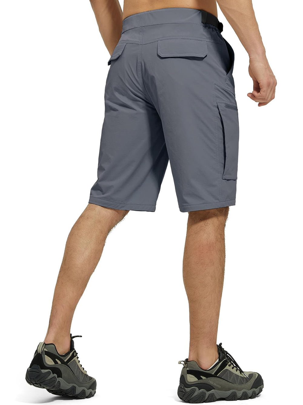 FREE SOLDIER cargo shorts grayblue side-pocket setup for quick-access storage
