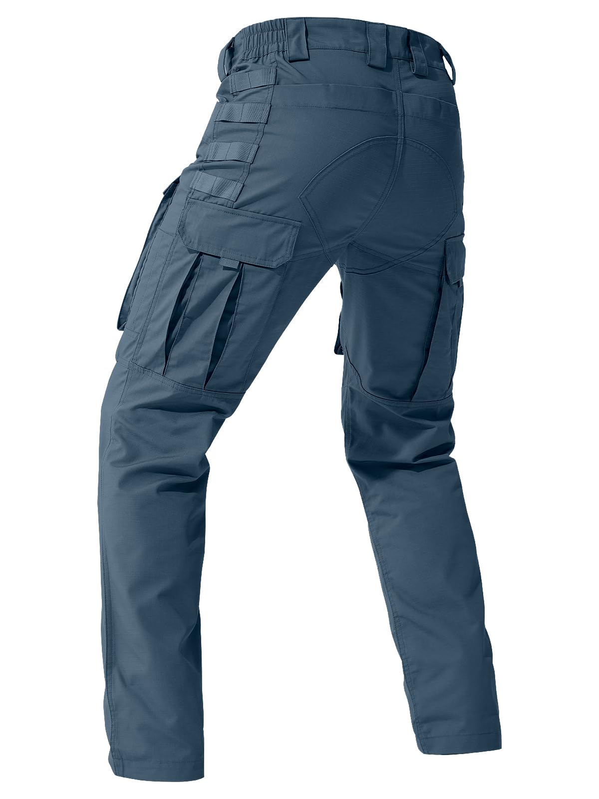 Free Soldier cargo pants sky blue front view; durable ripstop for outdoor wear