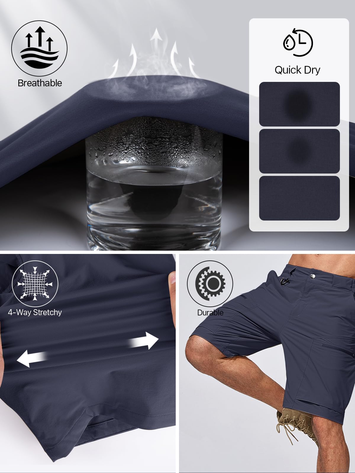 FREE SOLDIER shorts with adjustable waistband for a personalized fit.