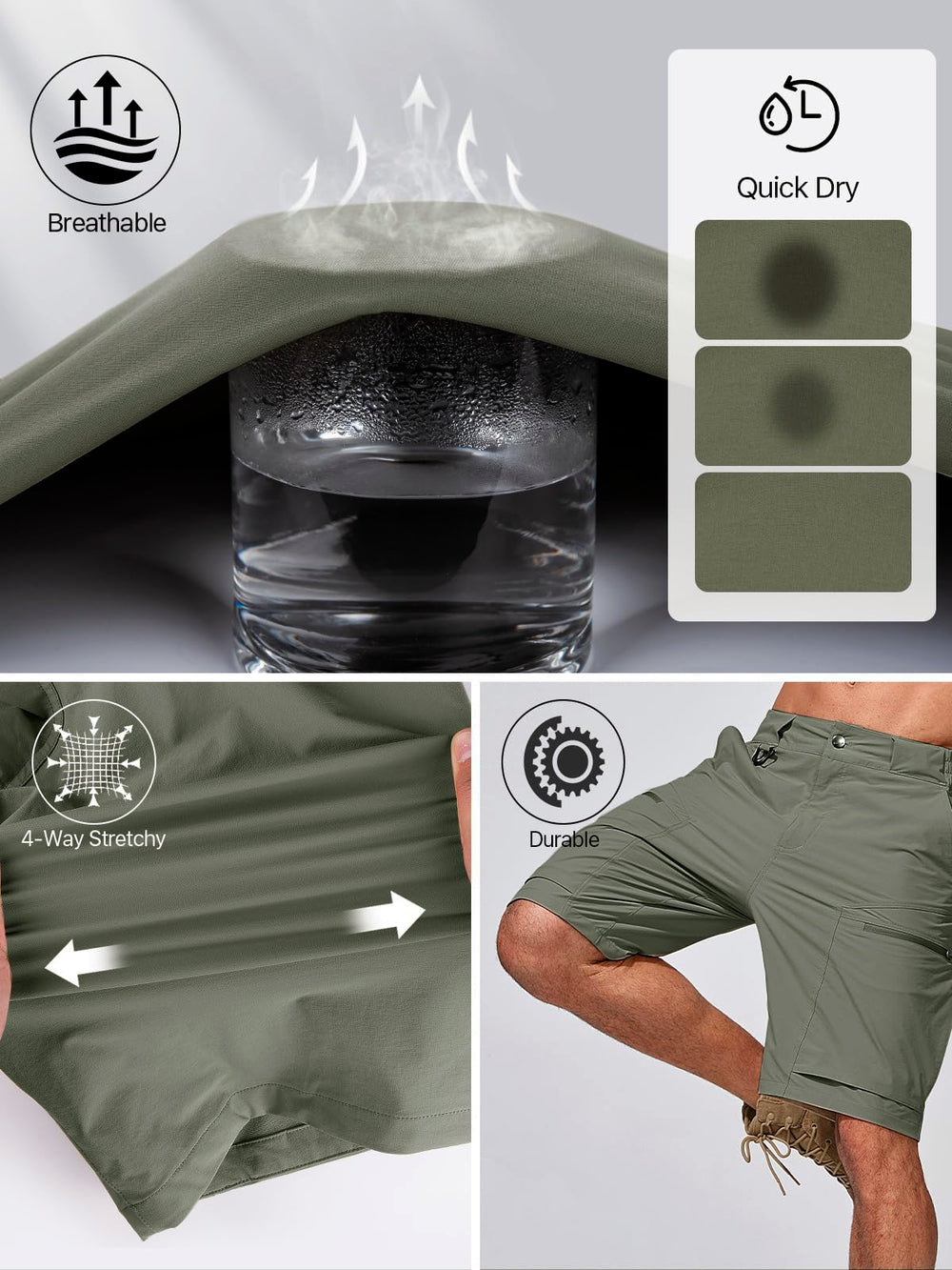 FREE SOLDIER adjustable waistband for a personalized secure fit.