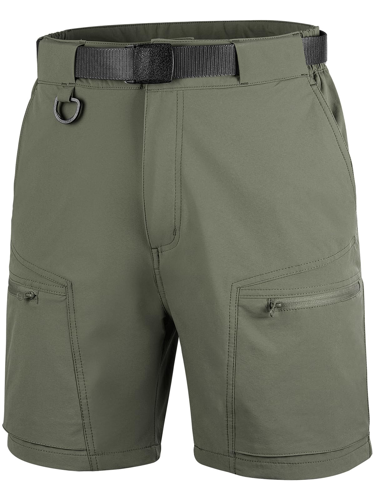 FREE SOLDIER mens cargo hiking shorts front view with four-way stretch for unrestricted movement