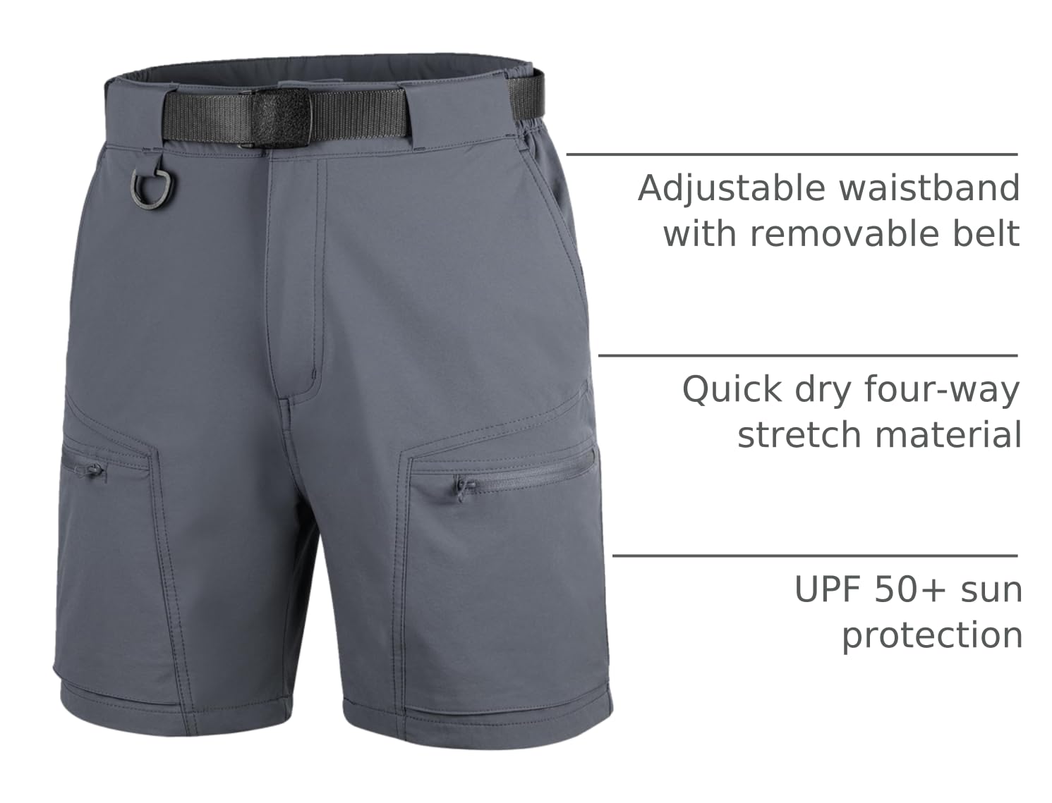 FREE SOLDIER shorts feature a D-ring for attaching gear.