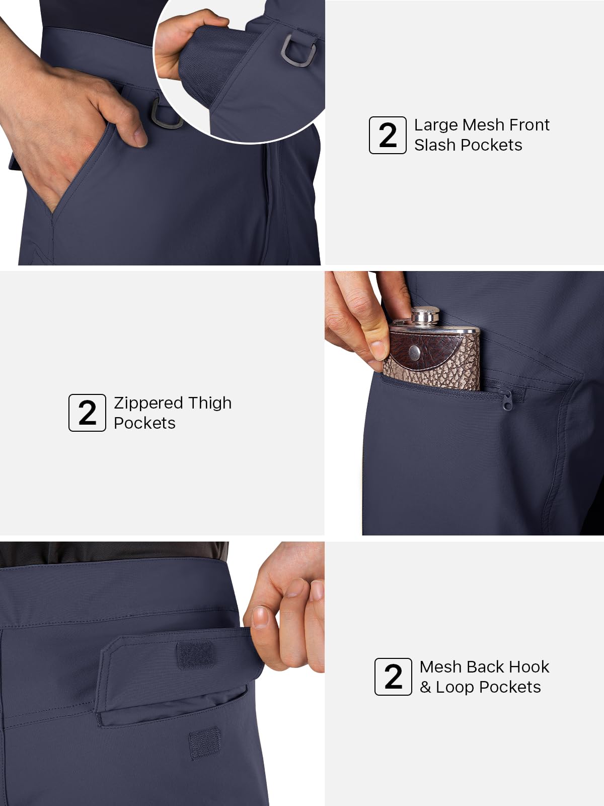 FREE SOLDIER shorts provide four-way stretch for on-trail mobility.