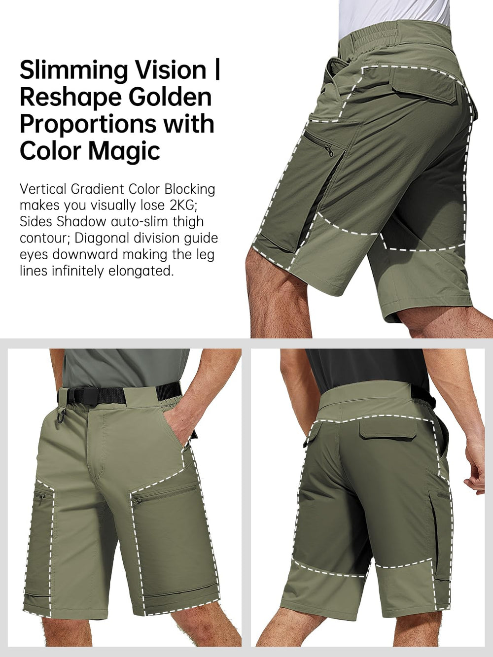 FREE SOLDIER quick-dry fabric shorts help stay dry during outdoor workouts.