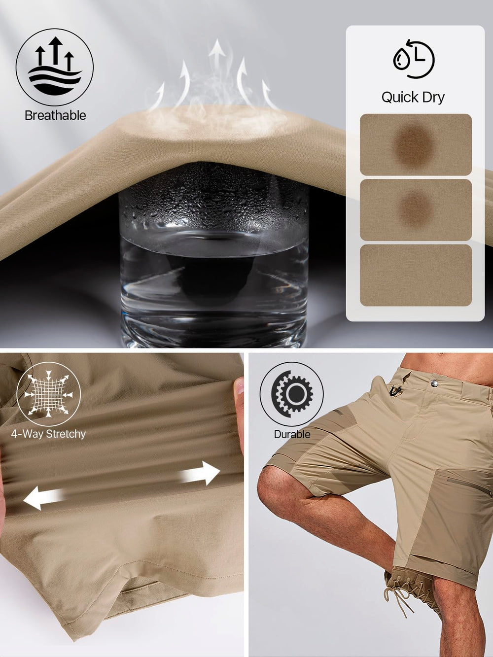 Free Soldier shorts with water-repellent finish and UV protection for sunny adventures
