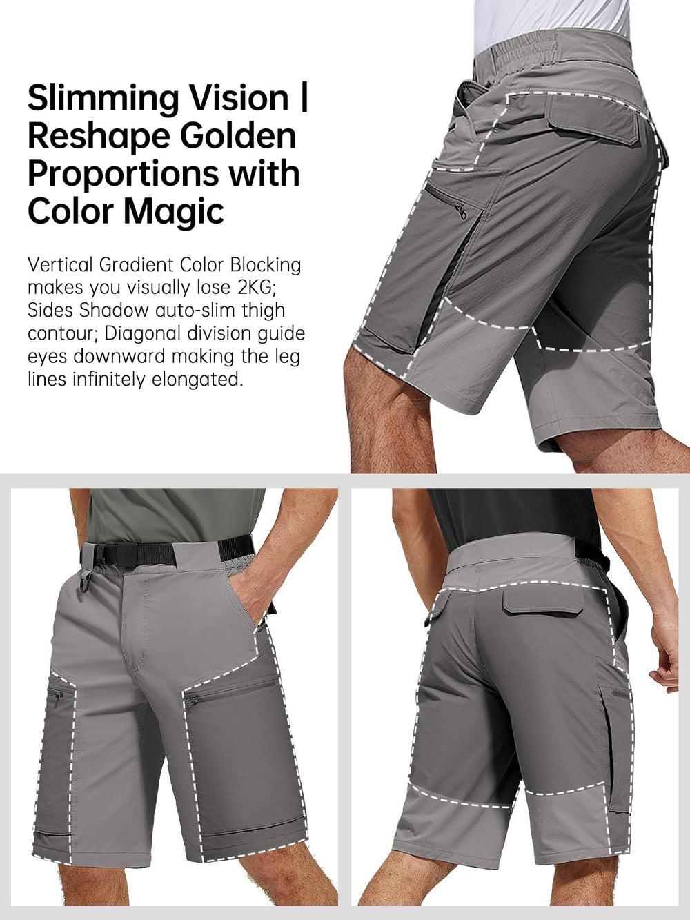 FREE SOLDIER shorts water-repellent surface ideal for wet trails.
