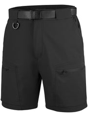 Free Soldier men's cargo shorts front view with belt for hiking comfort