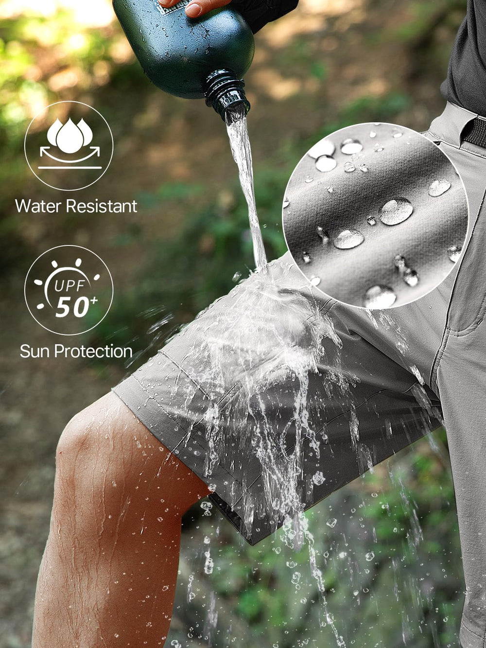 FREE SOLDIER quick-dry fabric gray ideal for warm days and water activities