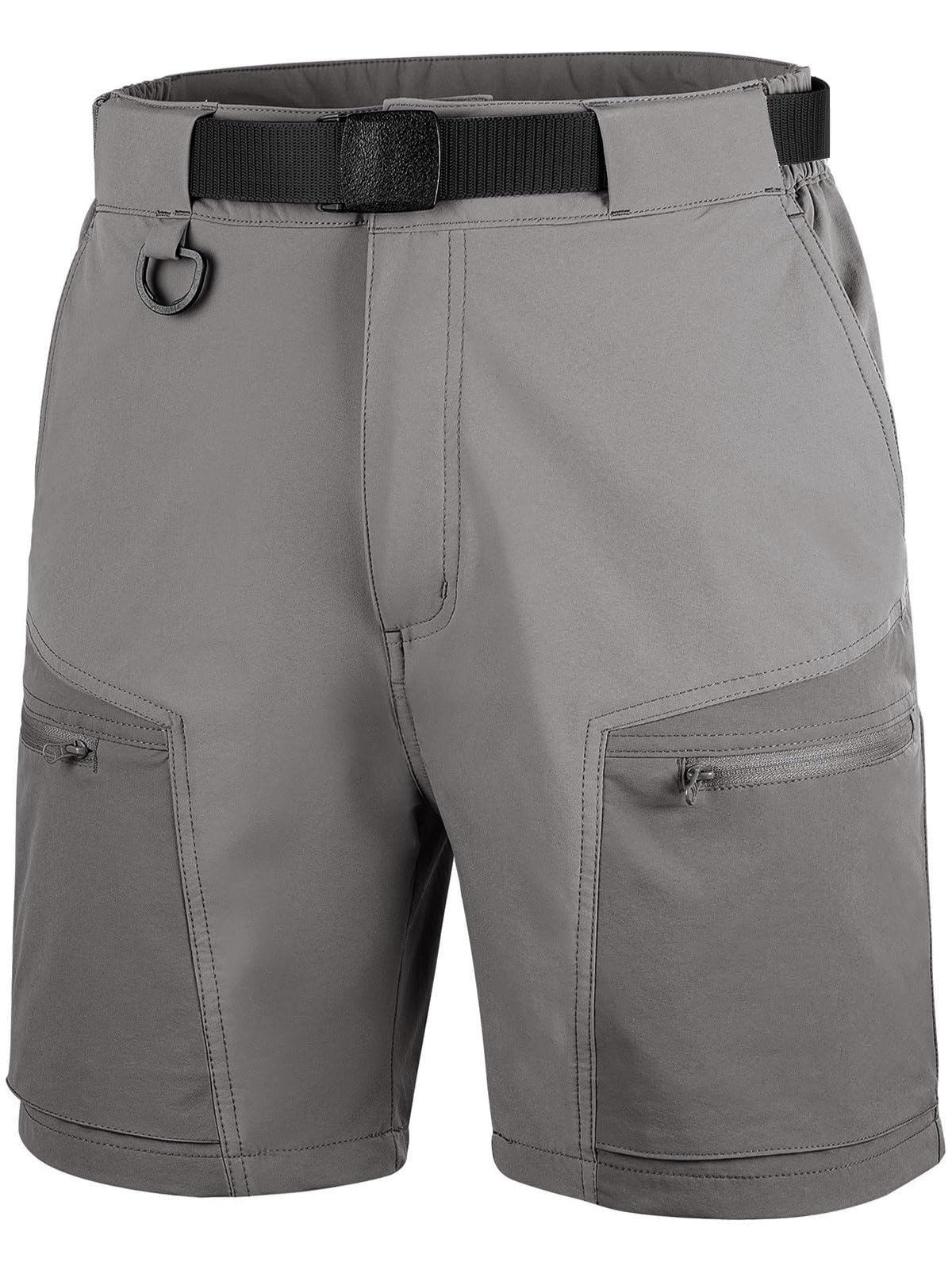 FREE SOLDIER men's cargo shorts with belt offer adjustable comfort for outdoor wear.