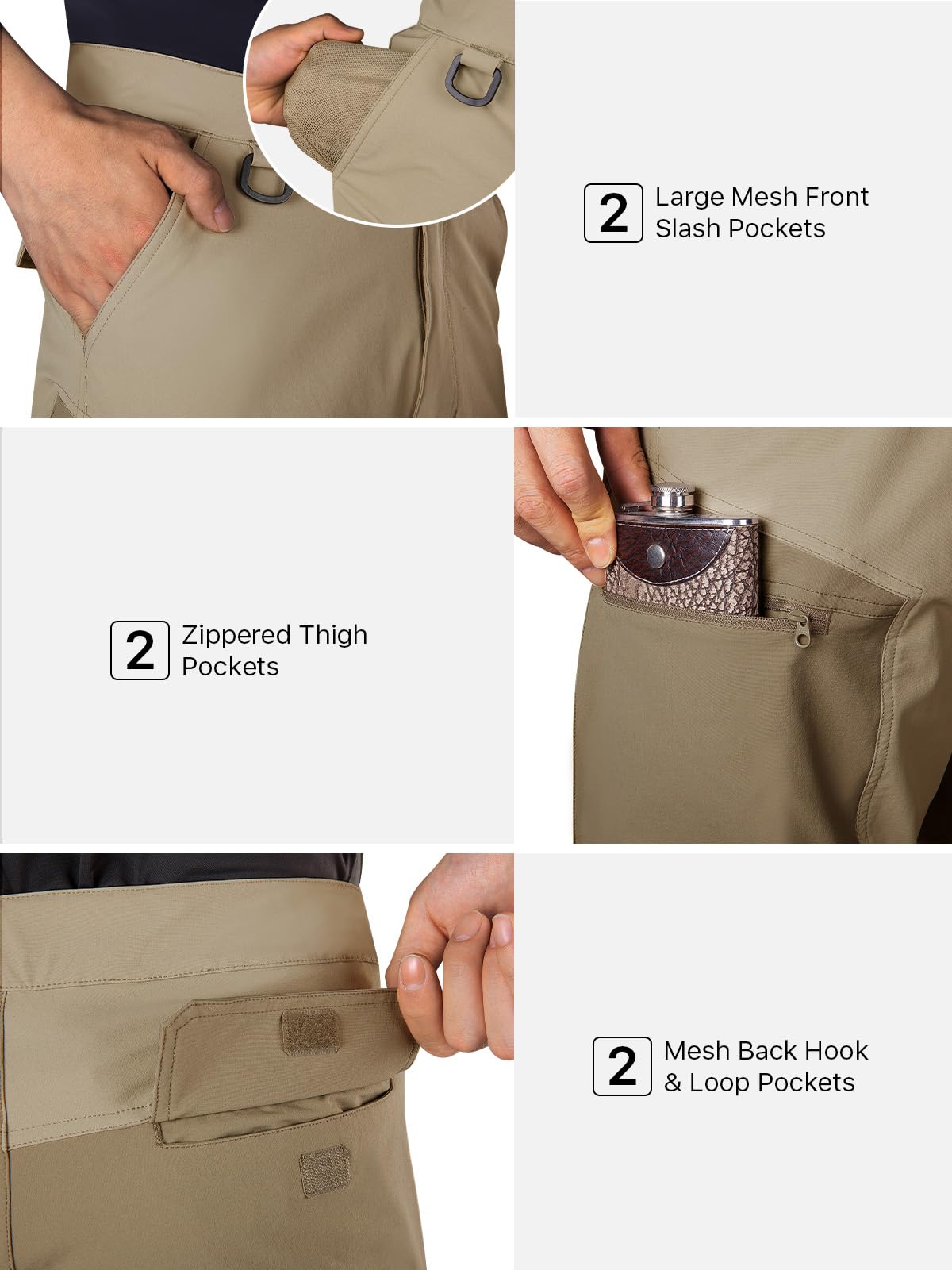 FREE SOLDIER lightweight breathable shorts keep you cool in hot conditions